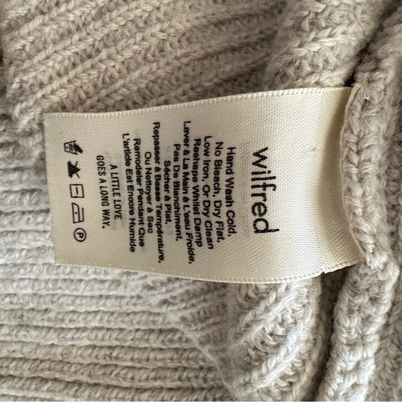 Sz S Aritzia WILFRED Sardou Merino Wool Knit Sweater in Heather Grey - Picture 6 of 7